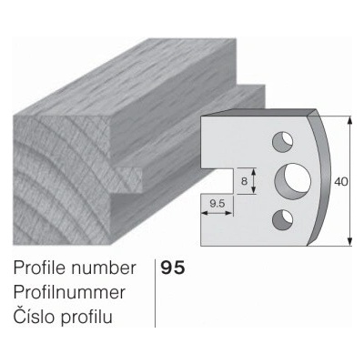 IGM profil 095 - pár omezovačů 40x4mm SP