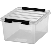 SMARTSTORE Úložný box Classic 2, průhledný, plast, 2 l, černé úchytky, SMARTSTORE 3521070 223765