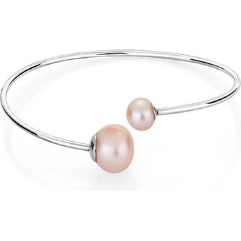 Image 1 of Swan Гривна от неръждаема стомана с розови перли BR01BR Swan