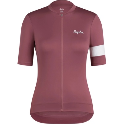 Rapha Дамска фланелка с къс ръкав за колоездене Rapha Women's Core Jersey Cycling jersey - Rose Brown / White - размер XS (156-2650-1311)