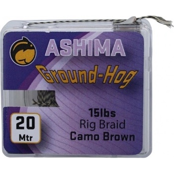 Ashima šnúra Ground-Hog Rig Braid 20m 15lb Hnědá