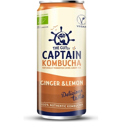 Captain Kombucha Ginger and Lemon CANs 20 x 250 ml