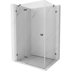 Mexen Lunar душ кабина лява 85 x 80 см, прозрачна, четка сив пистолет - 834-085-080-66-00-L (834-085-080-66-00-L)
