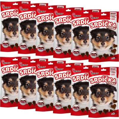 Akinu Údené srdiečka pre psov 12 x 60 g