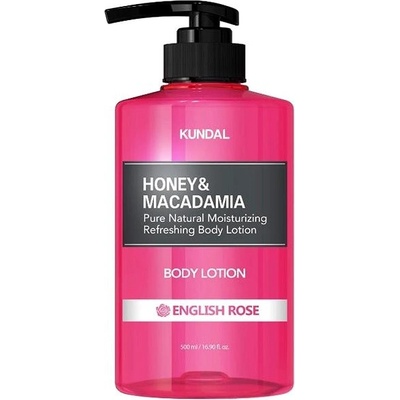 Kundal Honey&Macadamia Body Lotion English Rose vyživující tělové mléko 500 ml