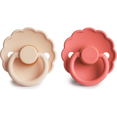 Frigg dudlík Daisy 2 pack kaučuk Pink Cream/Poppy