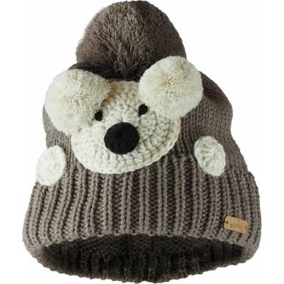 Bontis dětská zimní čepice s háčkovaným medvídkem Kašmírová