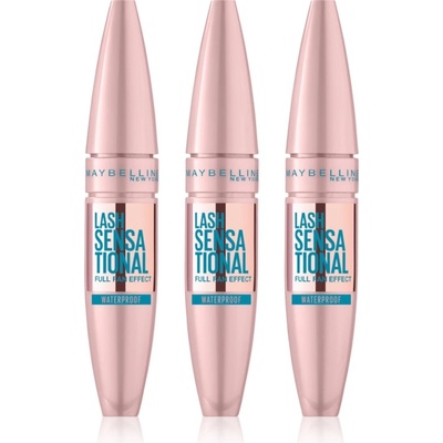 Maybelline new york Lash Sensational водоустойчива спирала за удължаване, извиване на миглите и придаване на обем цвят Black