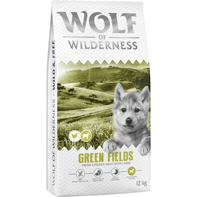 Wolf of Wilderness Junior "Green Fields" jehněčí bez obilovin 2 x 12 kg