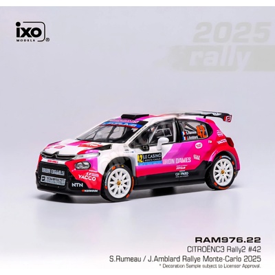 IXO Citroen C3 Rally2 Rallye Monte Carlo 2025 42 Rumeau Amblard 1:43