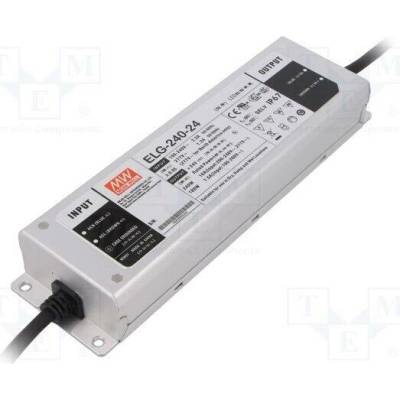 MEAN WELL ELG-240-24 Napájecí zdroj: spínaný; LED; 240W; 24VDC; 10A; 100÷305VAC; IP67