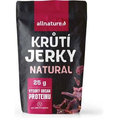 Allnature Turkey Jerky Natural sušené mäso morčacie 25 g