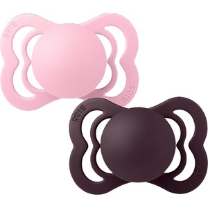BIBS Комплект залъгалки Bibs - Supreme, 0-6 м, 2 броя, Baby Pink/Plum (160431) - ozone