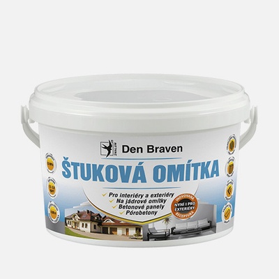 Den Braven Omítka vnitřní štuková QUARTZ ŠTUK 8 kg kbelík bílá