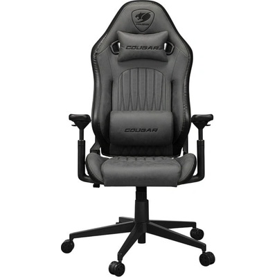 COUGAR Геймърски стол Cougar Gaming Explore Royal Gray F, до 120kg, PVC кожа, заключване в позиция, 3D регулируеми подлакътници, тъмносив (CGR-EPF-ROG)