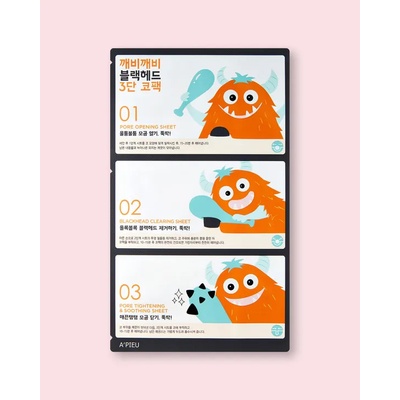 A'pieu Goblin Blackhead 3-Step Nose Sheet 3 g, 0.2 g, 3 g