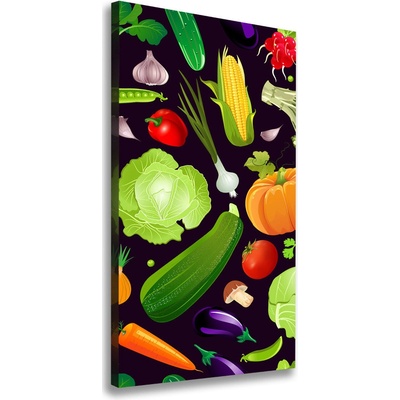 Vertikálny moderný obraz canvas na ráme Zelenina 50x100 cm