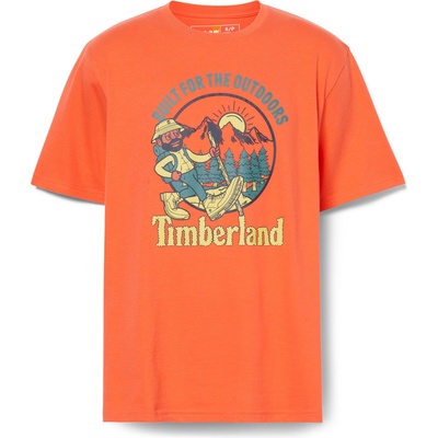 Timberland Тениска 'Hike Out' оранжево, размер M