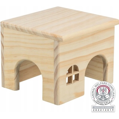 Trixie Dřevěný domek s rovnou střechou pro křečky 15 x 12 x 15 cm – Hledejceny.cz