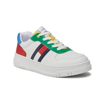 Tommy Hilfiger Сникърси Flag Low Cut Lace-Up Sneaker T3X9-33369-1355 S Бял (Flag Low Cut Lace-Up Sneaker T3X9-33369-1355 S)