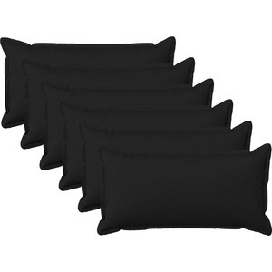 vidaXL Калъфка за възглавница 6 pcs HOUTEN Черно 40 x 70 cm (917727)