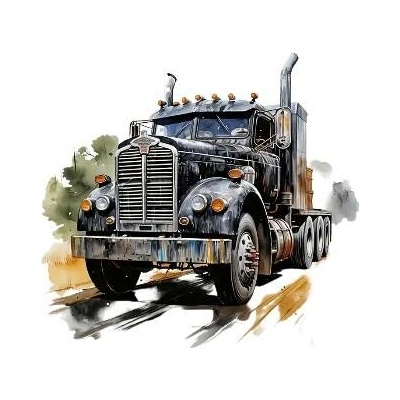 Nažehlovací obrázek - americký Truck (21,0 x 19,97 cm)