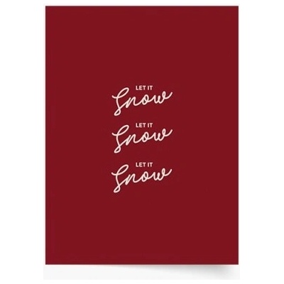 Plagát Let it snow - red 20x30 - 94020