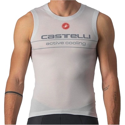 Castelli Мъжко синтетично термобельо Castelli Active Cooling Sleeveless Synthetic base layer - Silver Gray (014-2543-0114)