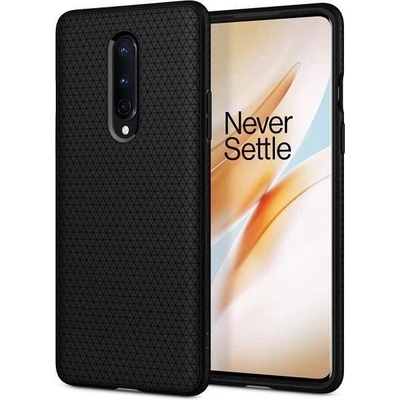 Spigen Liquid Air Case - тънък силиконов (TPU) калъф за OnePlus 8 (черен-мат)