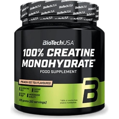 BioTechUSA 100% Creatine Monohydrate Powder | Flavored [300 грама] Студен чай праскова