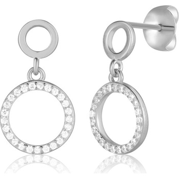 JVD Strieborné náušnice so zirkónmi SVLE3228XK7BIPU