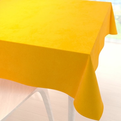 Biante Veľký zamatový štvorcový obrus Velvet Prémium SVP-053 Sýto žltooranžový 260x260 cm