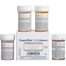 Sugarflair Sada metalických farieb 4x20g