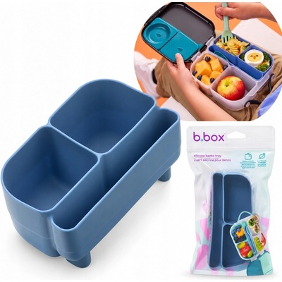 B.box Silikónový bento organizér do stredného boxu modrý