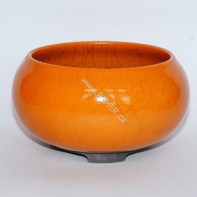 Kadidelnice keramická RAKU miska II. - oranžová