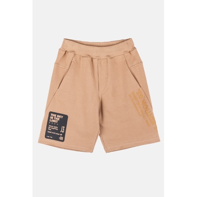 Joyce chlapecké bavlněné kraťasy SKY IS THE LIMIT hnědá