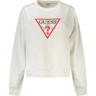 Guess dámská sportovní mikina bez zipu JEANS White