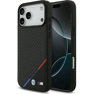 BMW Калъф BMW M Carbon Tricolor Line MagSafe за iPhone 17 Pro Max - черен