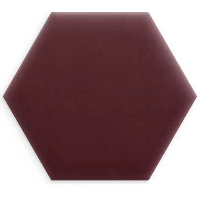 Čalouněný nástěnný panel Magic Velvet vínový 26x30 cm hexagon