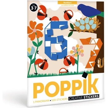 Image 1 of POPPIK Плакат-мозайка със стикери poppik - Числата до 10 (mat011)