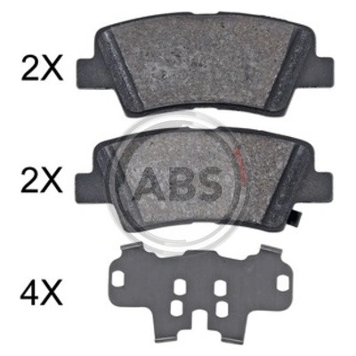 A.B.S. Sada brzdových platničiek kotúčovej brzdy 35133