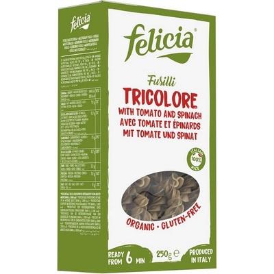 Felicia Cestoviny Fusilli Ryžové trojfarebné bez lepku BIO 250 g