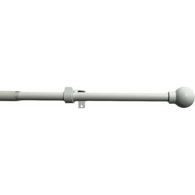 Záclonová súprava roztiahnuteľná Guľa 16/19 mm biela, 120 - 230 cm