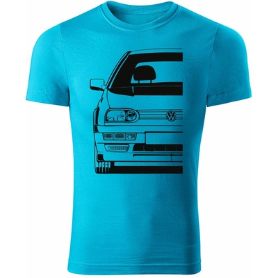 T-ričko Volkswagen Golf Mk3 GTi Half pánske tričko oranžová biela