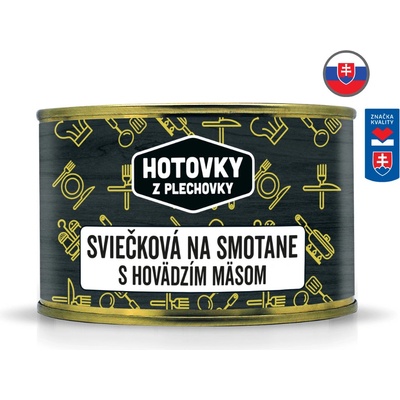 Hotovky z plechovky Sviečková na smotane s hovädzím mäsom 400 g