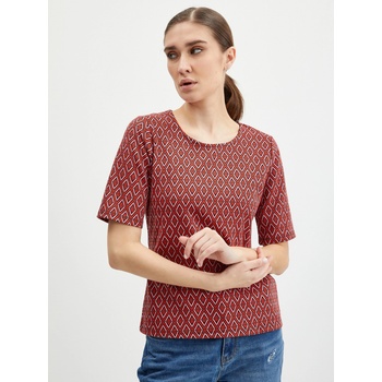 Orsay Червена дамска тениска с десен ORSAY Orsay | Cherven | ЖЕНИ | XS