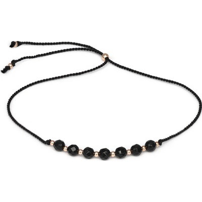 AGATO Šňůrkový náramek s onyxem HE32R3RG-BK