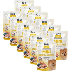 Brit Care MINI Заек и Сьомга 12 x 85 г