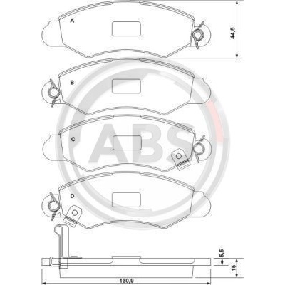 Sada brzdových platničiek kotúčovej brzdy A.B.S. 37140