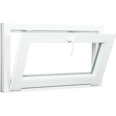 Aluplast Sklopné plastové okno bílé 1300 x 500 mm Dvojsklo Ug= 1,1